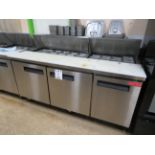 NEW AIR 3 door refrigerated preparation table, Mod # MPT-072-SA, approx. 72"w x 32"d x 36"h