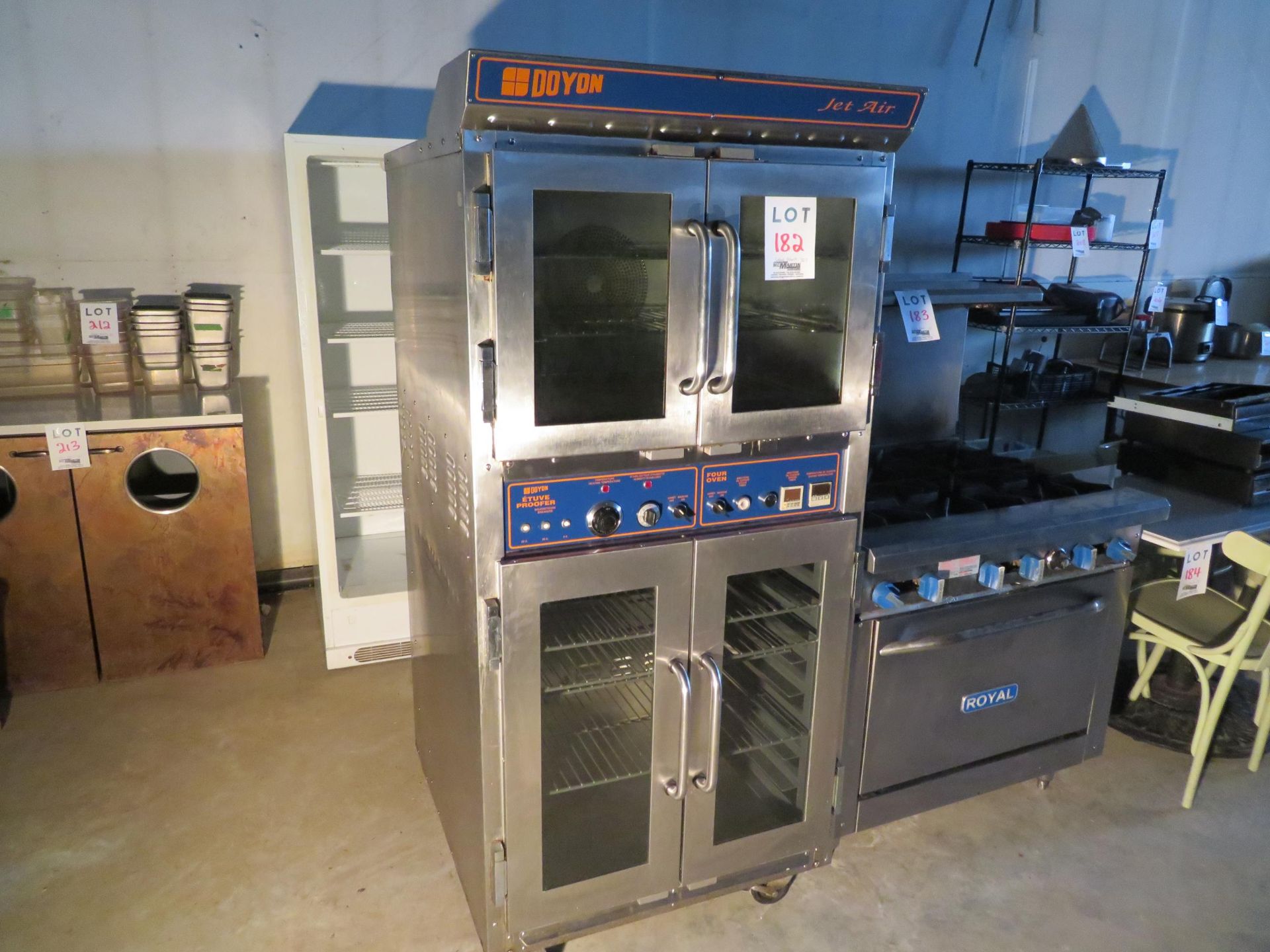 DOYON oven and proofer on wheels, Mod # JET AIR, approx. 32"w x 33"d x 71"h