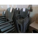 Plastic patio chairs (qty 10)