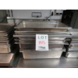 Stainless steel containers (qty 10)