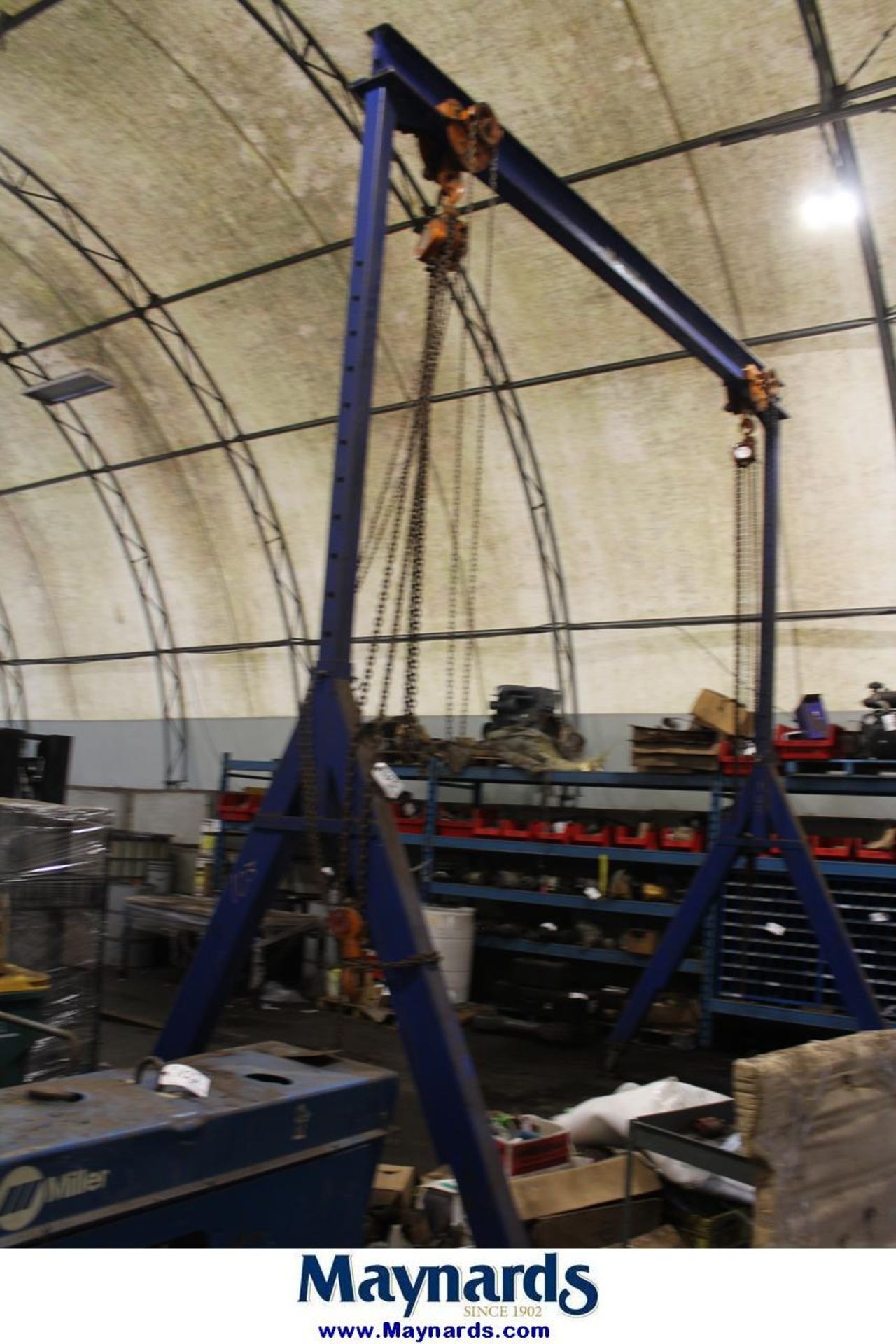 2011 Vestil AHS-8-15-16 8,000 lb capacity adjustable steel gantry crane