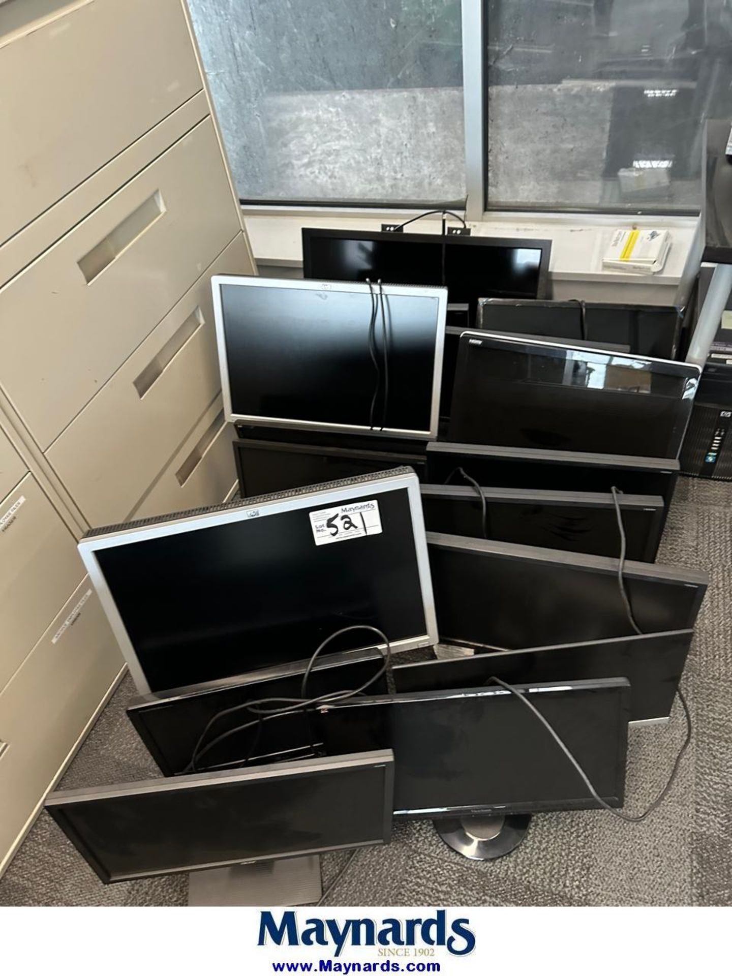 lot of computer monitors