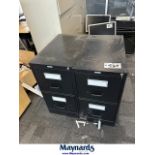 Staples (2) 2 draw filing cabinets