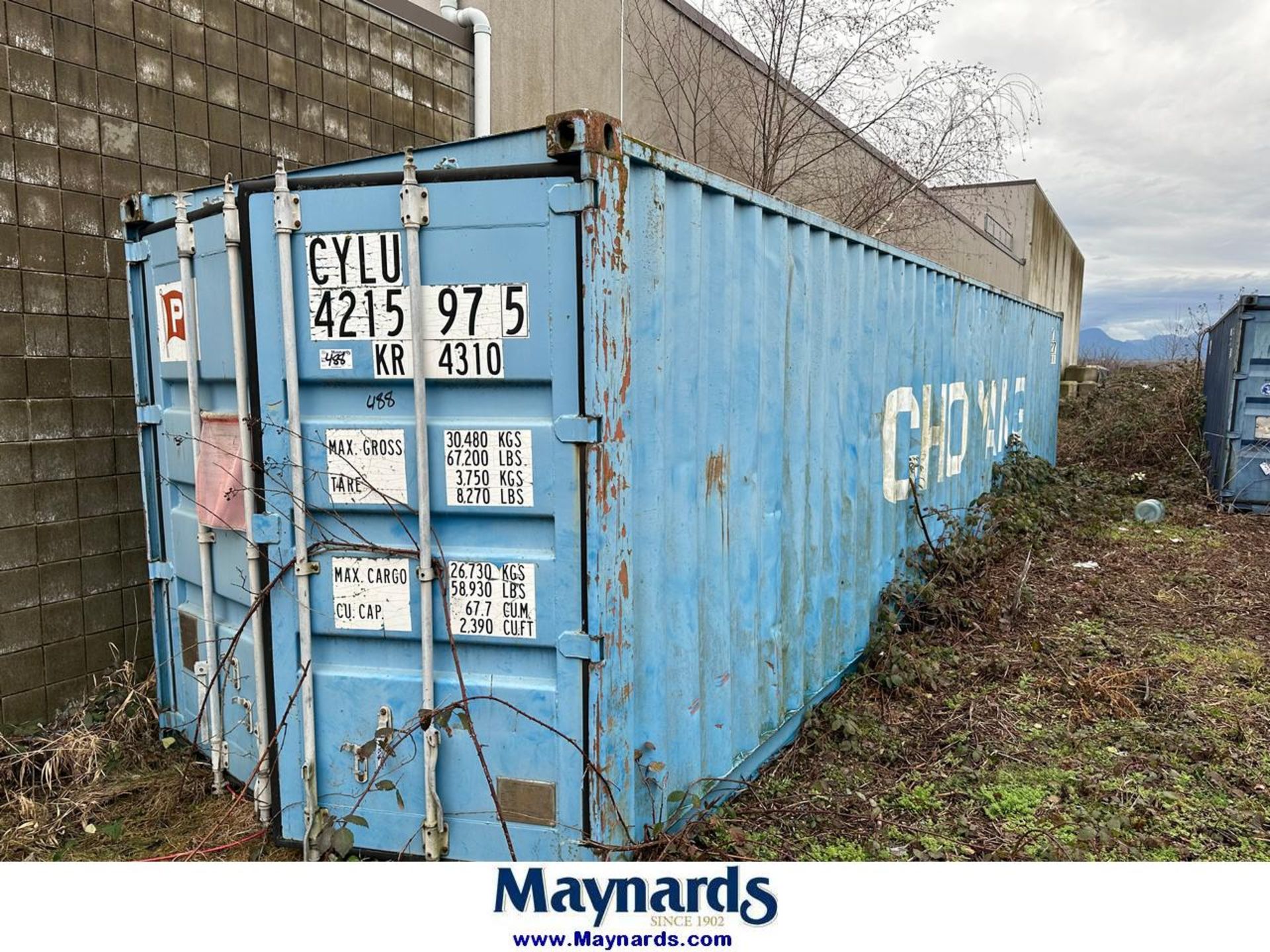 1996 40 ft shipping container (dented side)