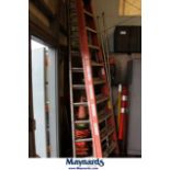 lot of ladders and tools in corner