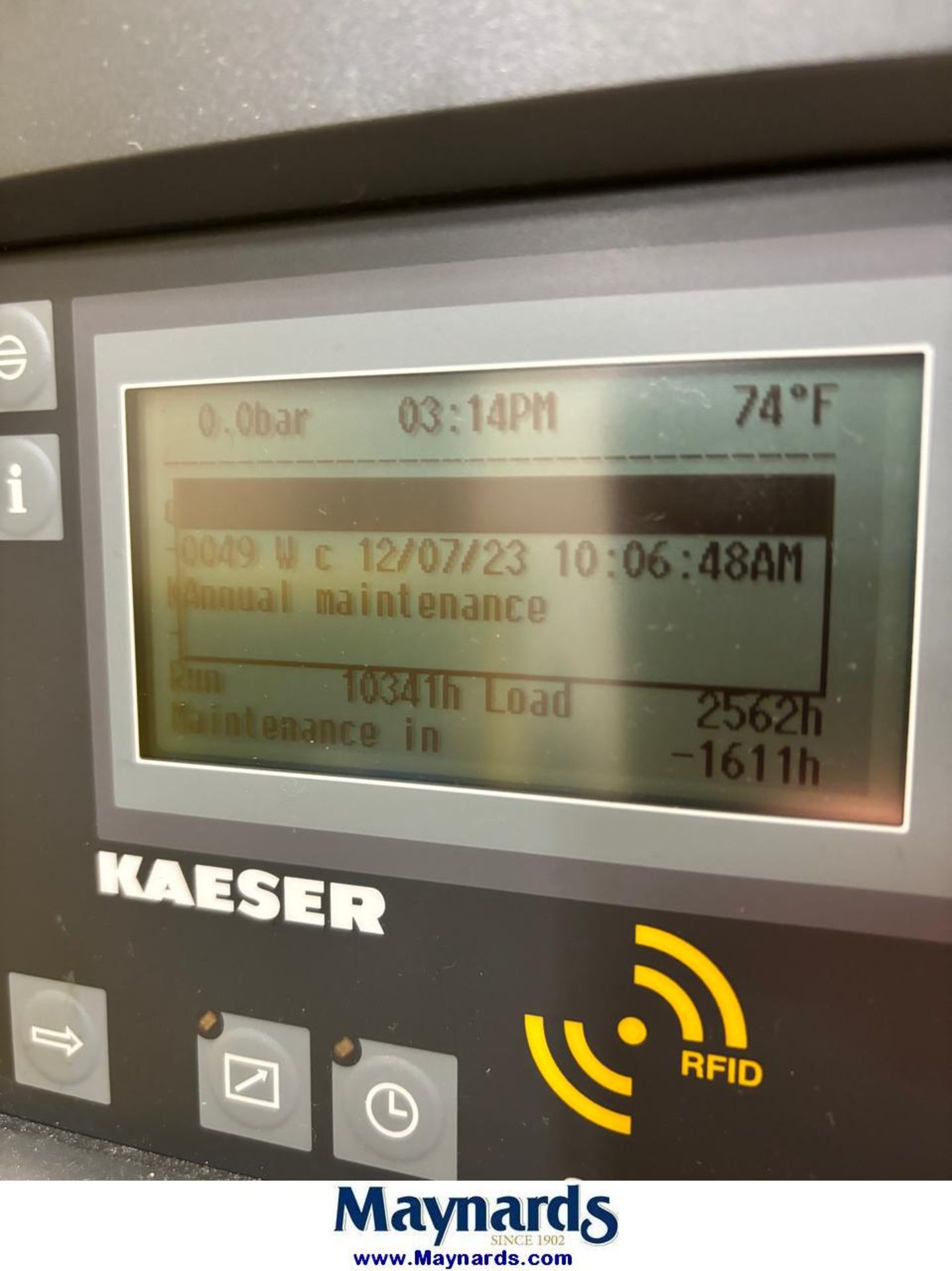 2020 Kaeser Sigma ASD 40 ST rotary screw air compressor 40 HP 125 PSIG , 1034 load hrs, 2562 run hrs - Image 2 of 5