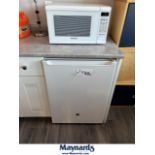 microwave, heater and contents of kitchen