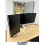 2 28inch HP monitors with desk bracket