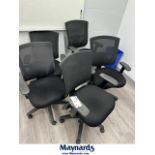 (5) rolling office chairs