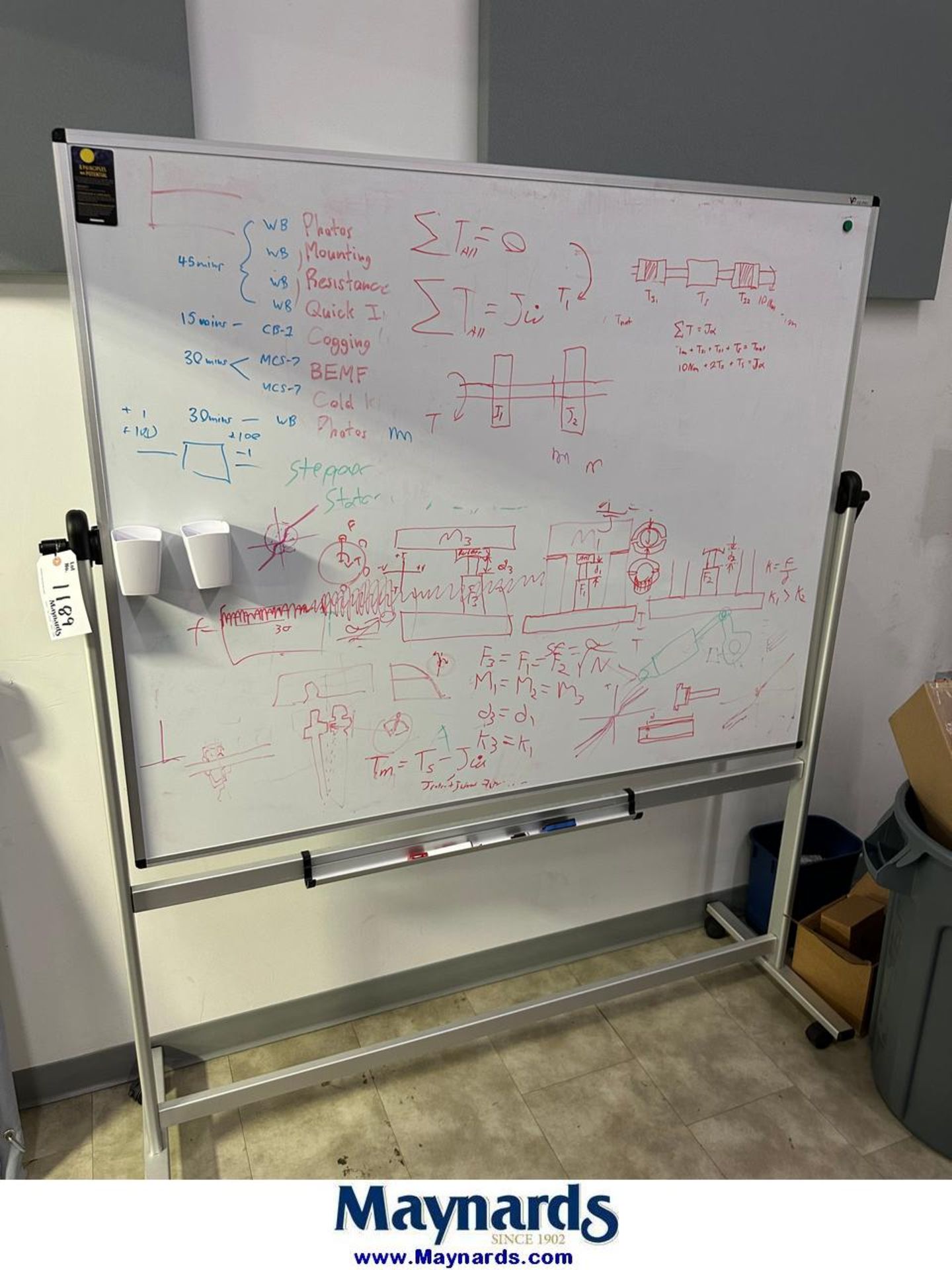 (2) White board stationary and 1 mobile white board - Image 3 of 3