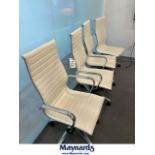 (4) chrome base board room chair
