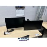 2 28" HP monitors w/ table mounts