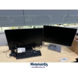 2 28" HP monitors