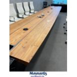 18 ft L x 40 " W custom wood boardroom table