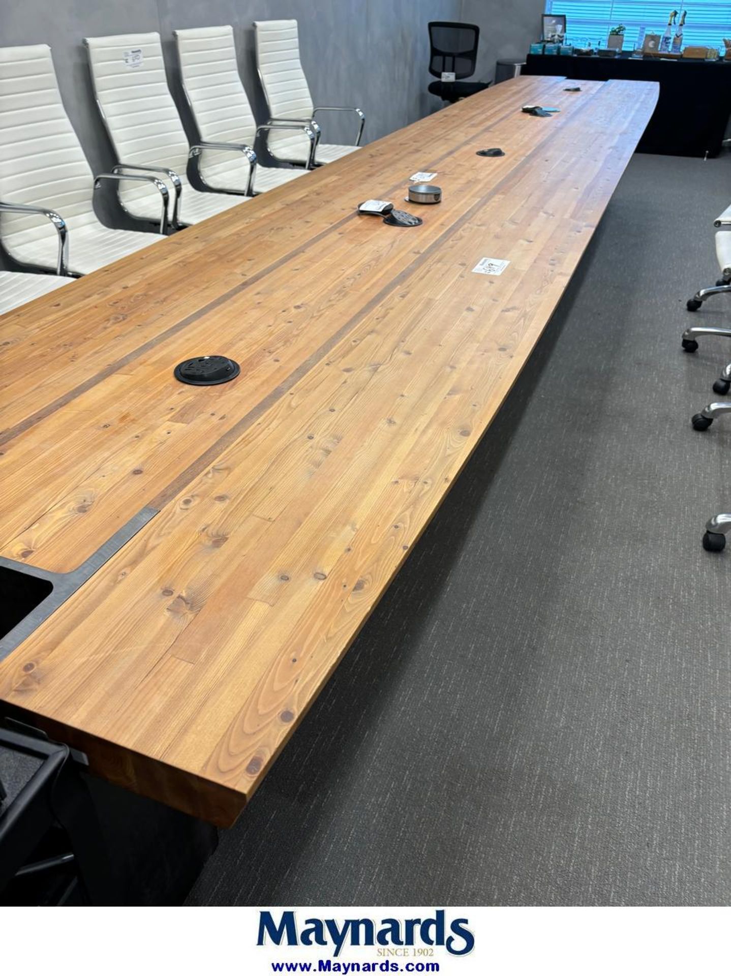 18 ft L x 40 " W custom wood boardroom table