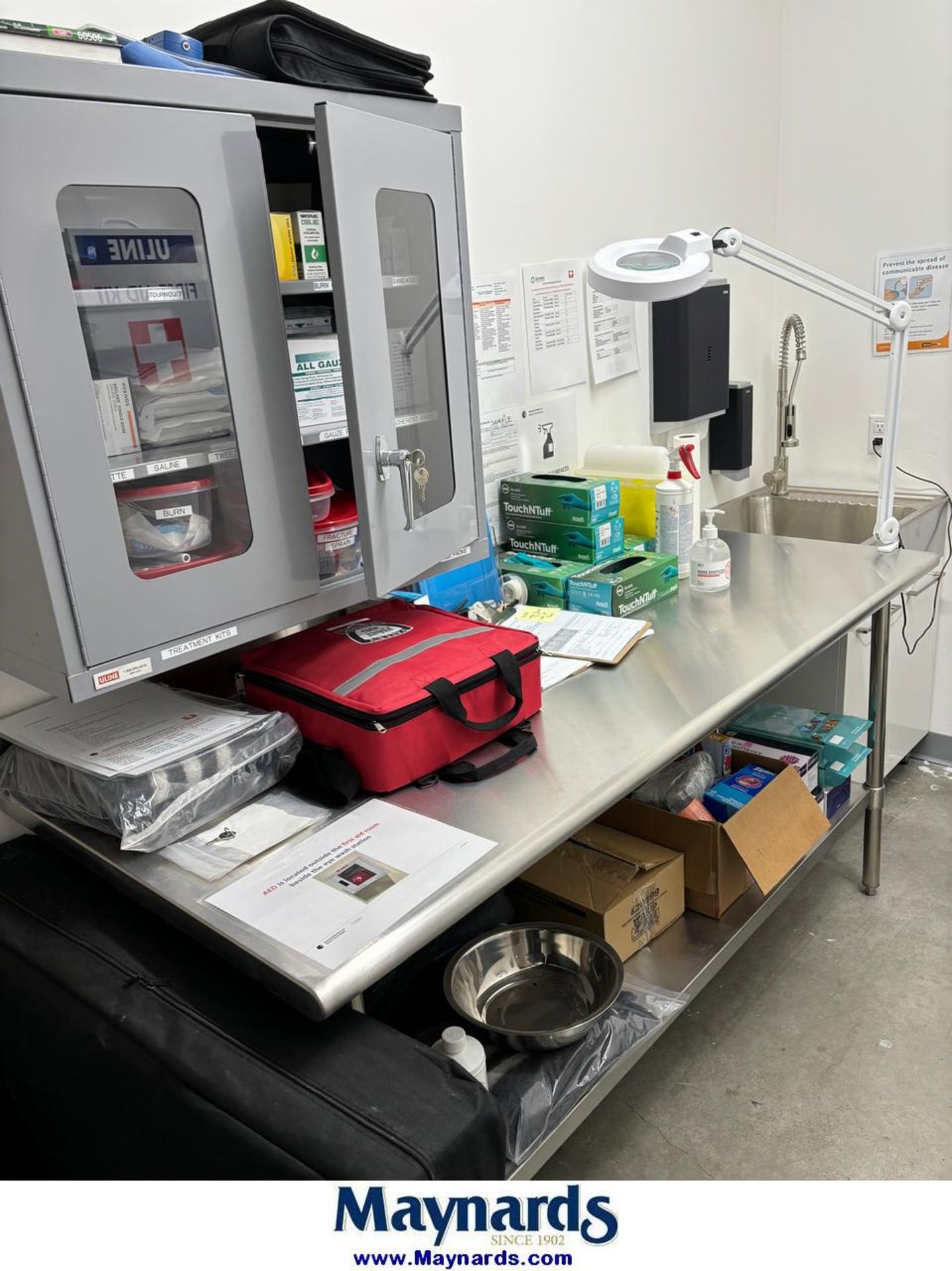 Contents of first aid room