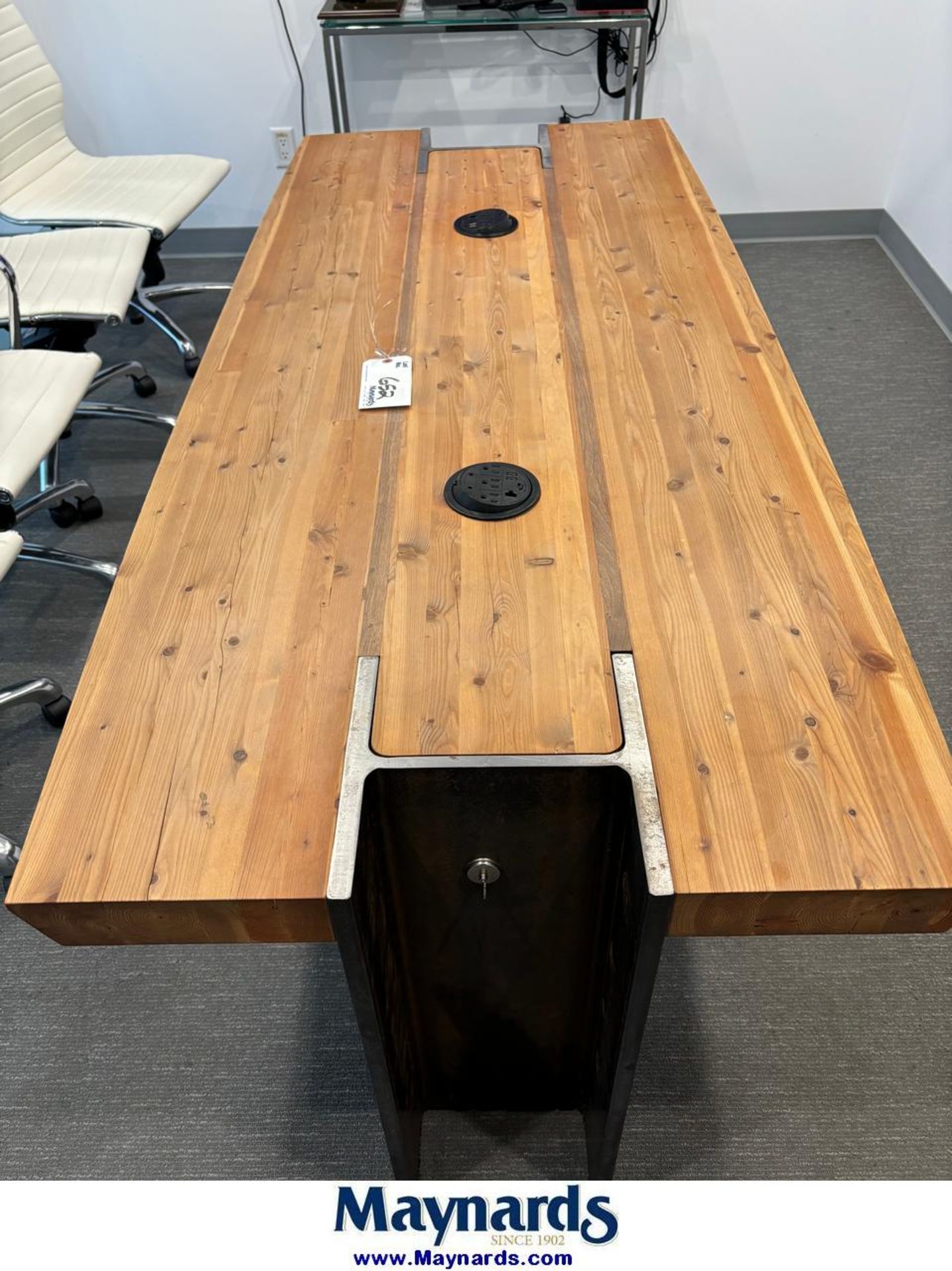 6 ft L x 36"W custom wood board room table - Image 3 of 3