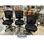 (3) gas lift office chairs