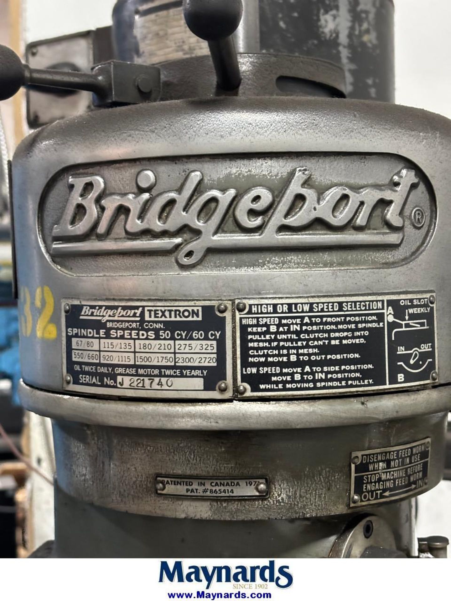 Bridgeport Milling Machine - Image 3 of 3