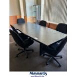 Boardroom Table with 6 Chairs, Display Case