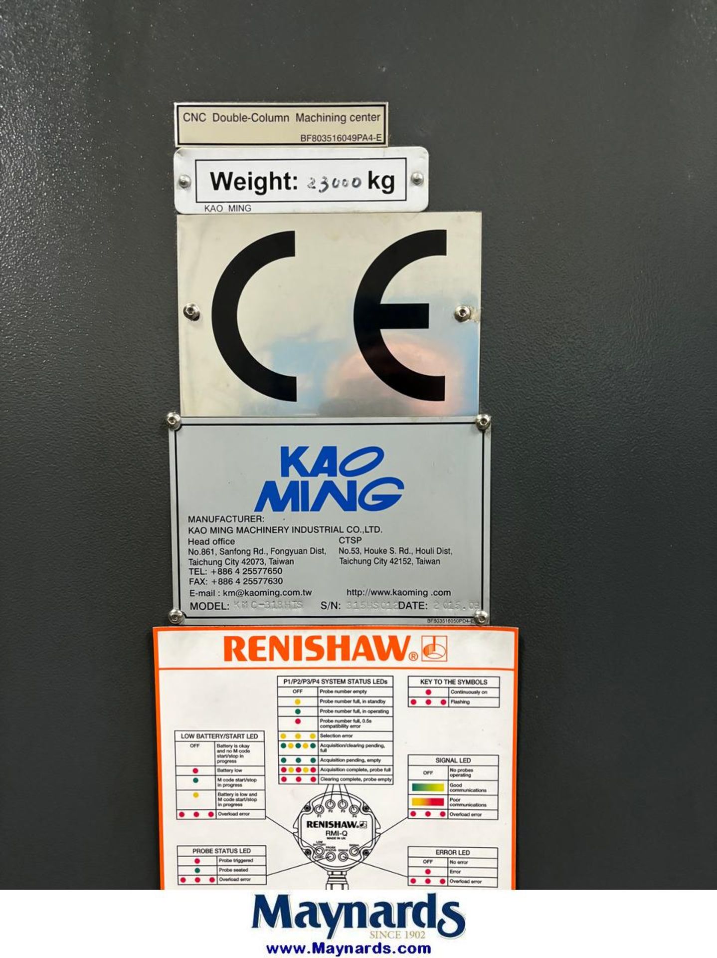 2015 Kao Ming KMX-318 HIS CNC Gantry type Mill - Image 15 of 19