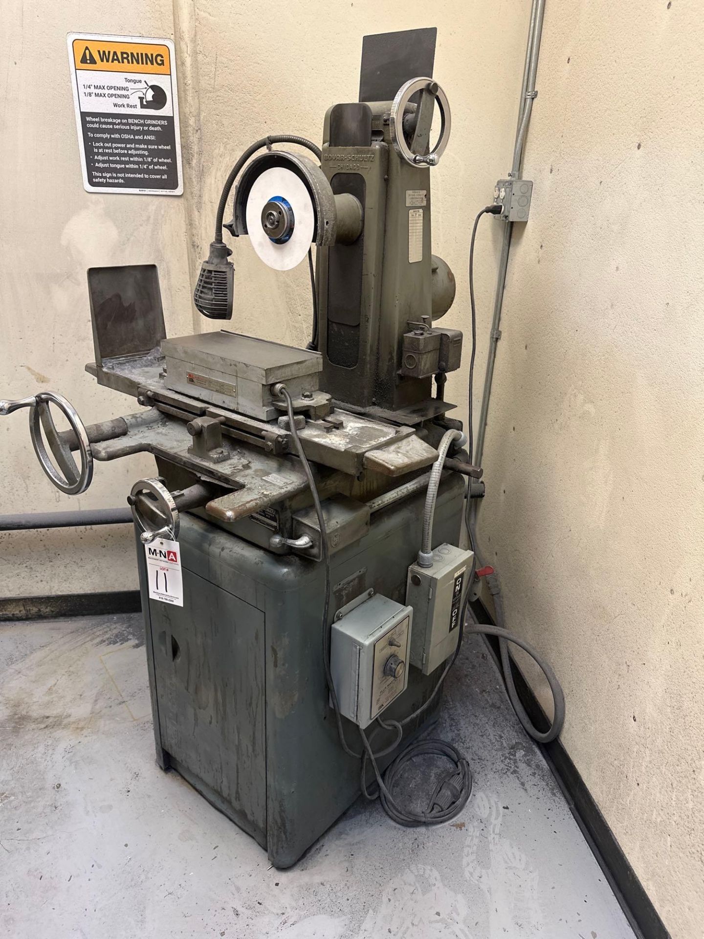 Boyar-Schultz 612 Surface Grinder w/ 6”x12” Magna-Lock Magnetic Chuck, s/n 12622 - Image 2 of 8