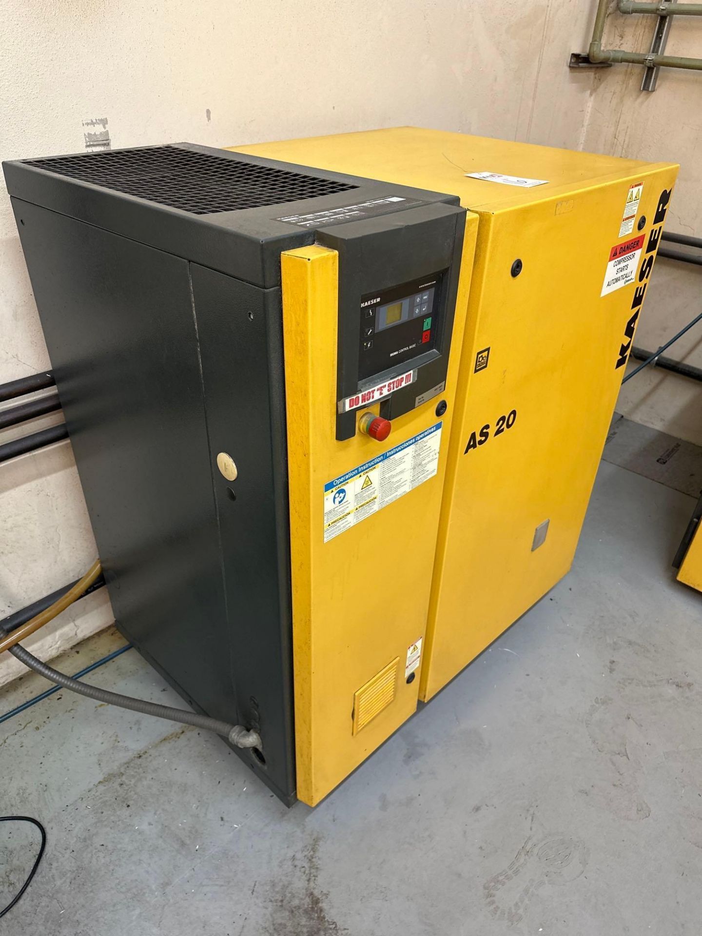 Kaeser AS20 Rotary Screw Air Compressor, 125psig, 20hp, 3555rpm, 32094hrs, s/n 1361 - Image 2 of 6