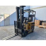 4000lbs Caterpillar 2EC20 Electric Forklift & Legacy Systems Battery Charger, s/n A2EC220057