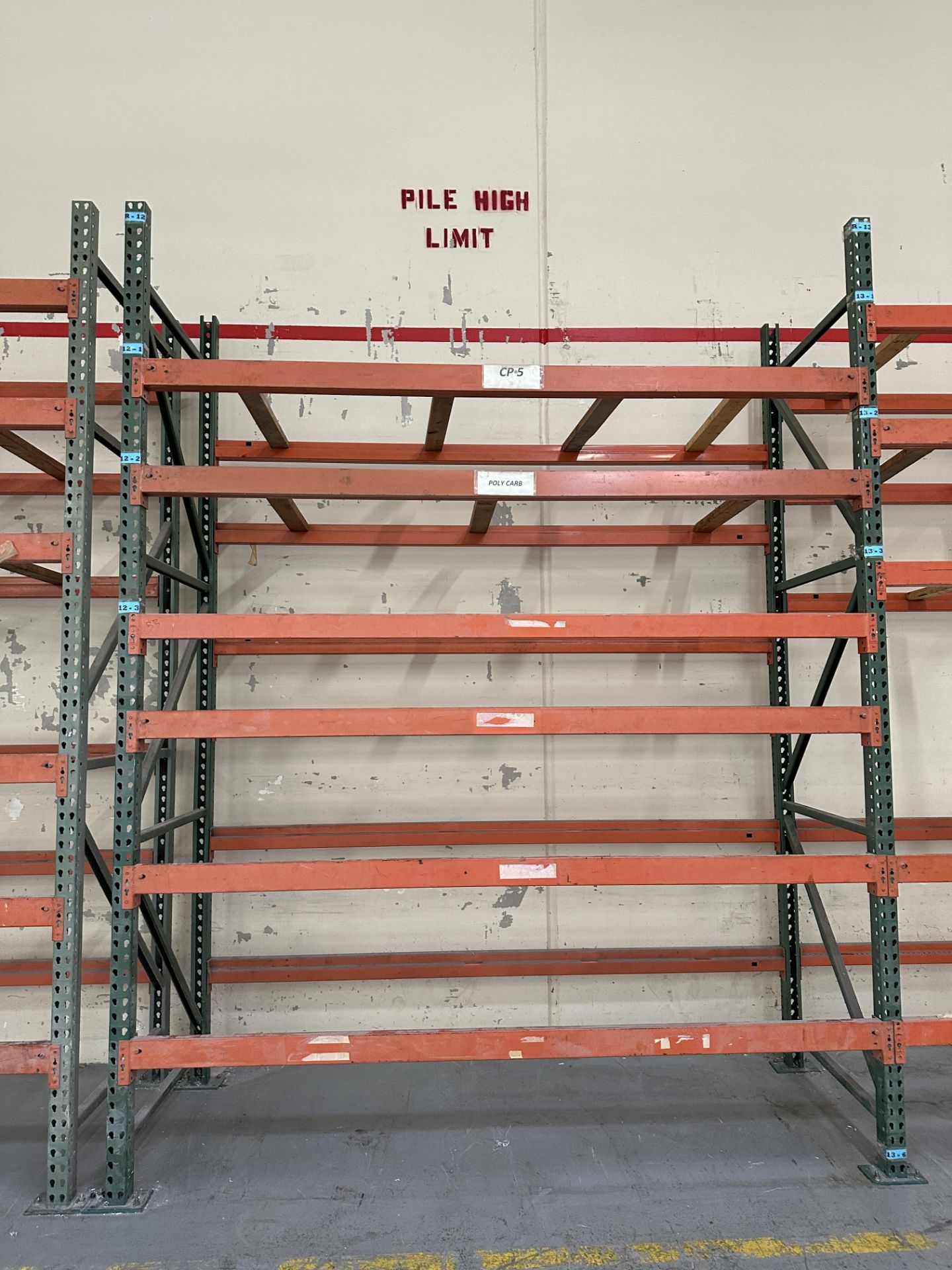 (5) Section of 41” x 111” x 143” Sheet Material Racking *RACKING ONLY* - Image 9 of 12