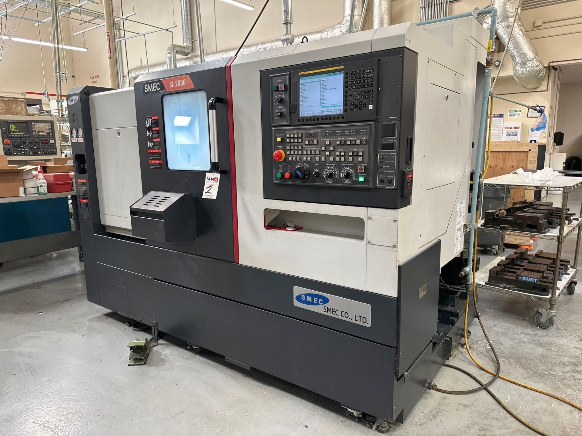 SMEC SL2000 CNC Lathe, 8" Chuck, Fanuc 0i TF Control, 12- Station Turret, s/n 19A3N0250, 2019 - Image 2 of 13