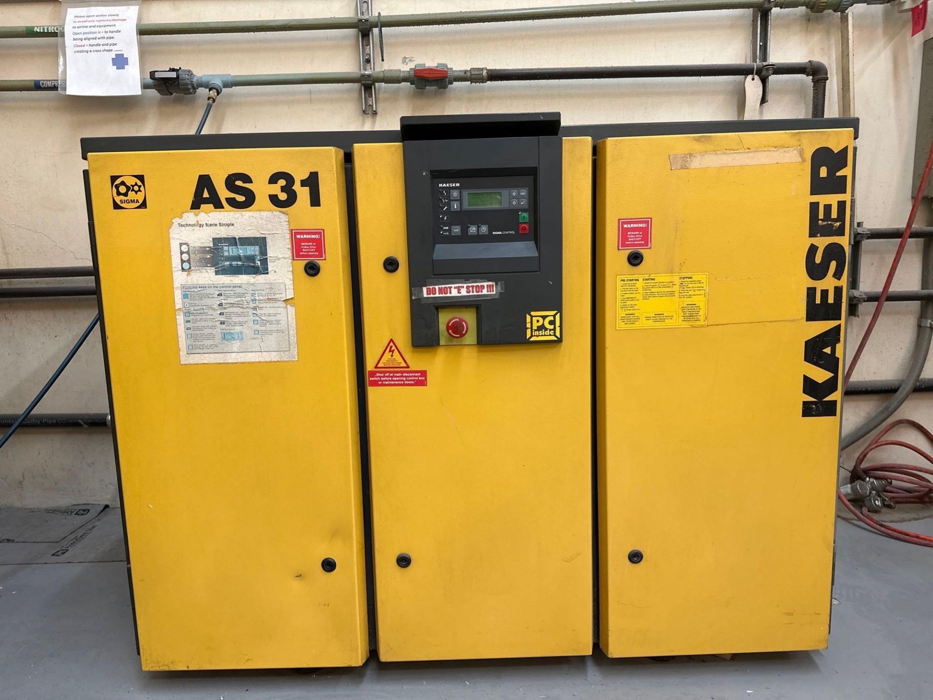 Kaeser AS31 Rotary Screw Air Compressor, 25 HP, 74567hrs