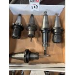 (5) CT-50 Tool Holders w/ Assorted Tooling