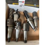 (6) BT-50 Tool Holders w/ Assorted Tooling