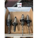 (4) CT-50 Tool Holders w/ Assorted Tooling