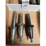 (3) Cat-50 Tool Holders w/ Carbide Insert Face Mills