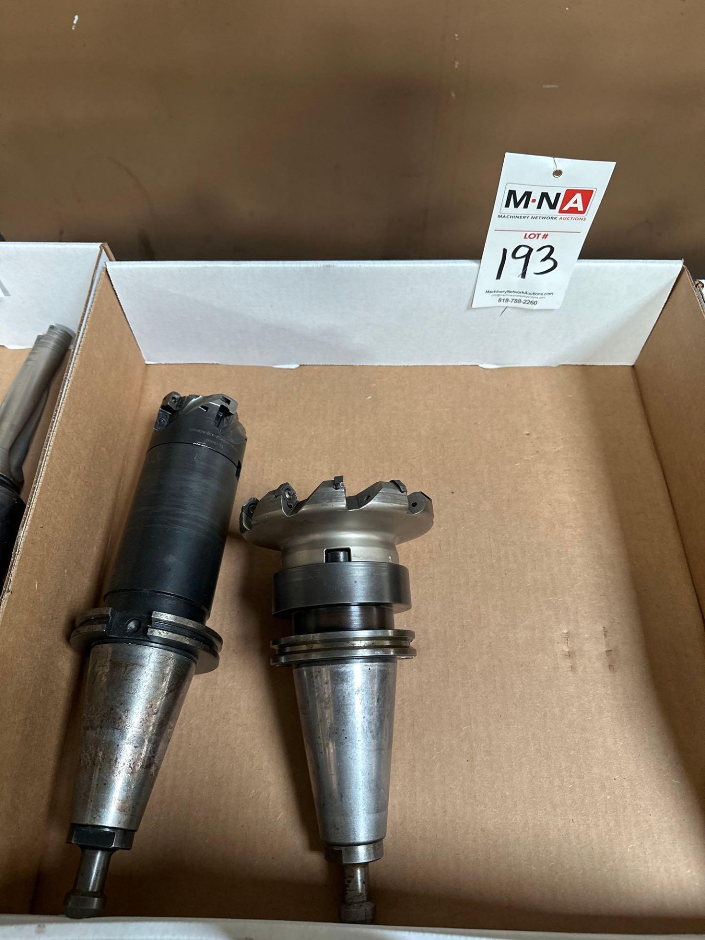(2) CT-50 Tool Holders w/ Carbide Insert Face Mills