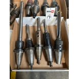 (5) CT-50 Tool Holders w/ Carbide Insert Face Mills