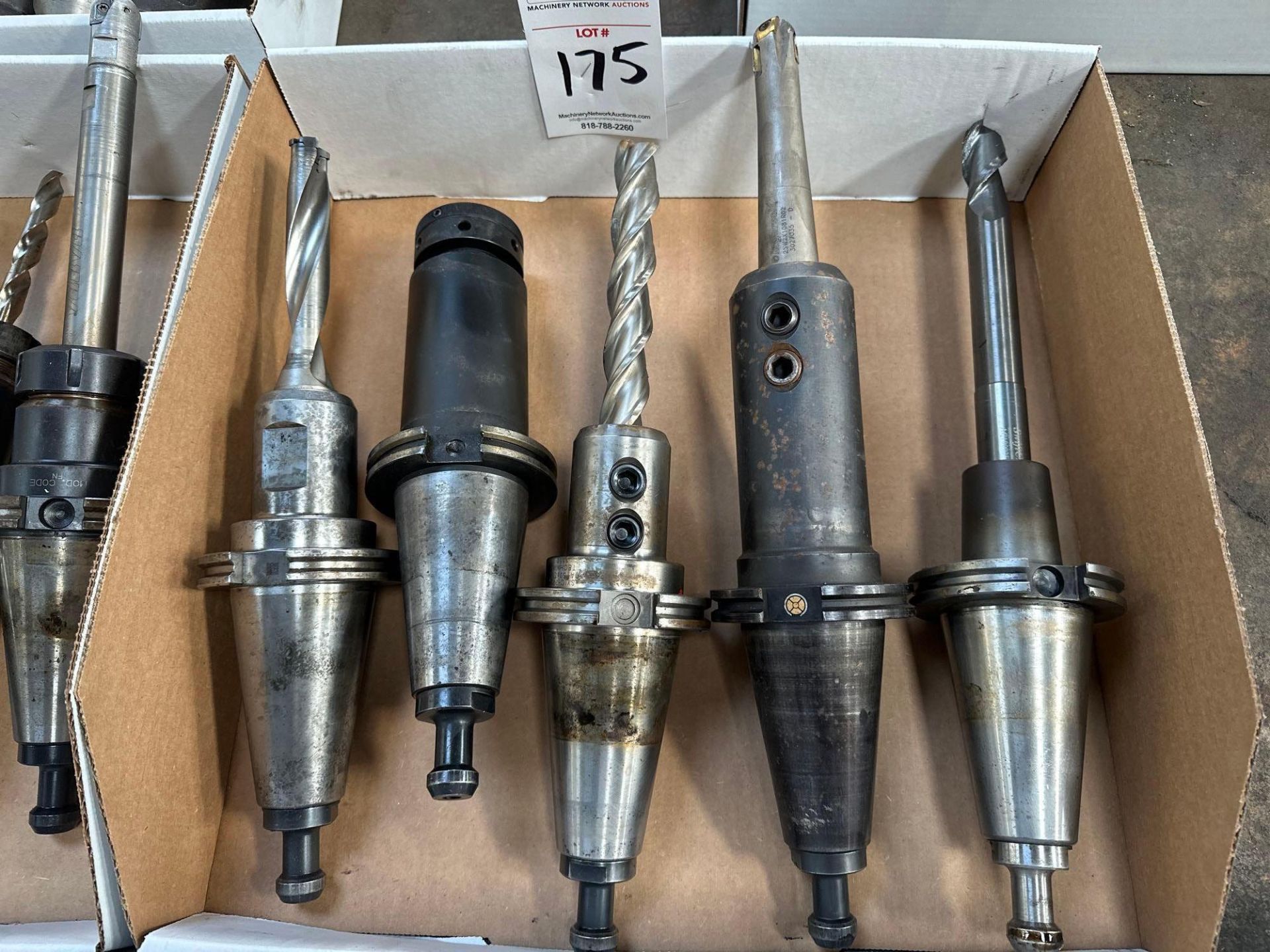 (5) CT-50 Tool Holders w/ Assorted Tooling