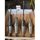 (4) CT-50 Tool Holders w/ Assorted Tooling