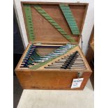 2”-12” Fowler Outside Micrometer Set w/ Wooden Organizer