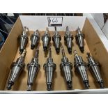 (12) Pioneer CT-40 Tool Holders w/ Assorted Tooling for Makino A61NX