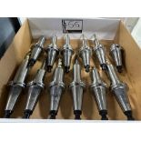 (12) Accupro CT-40 Tool Holders w/ Assorted Tooling for Makino A61NX