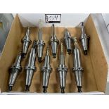 (10) Accupro CT-40 Tool Holders w/ Assorted Tooling for Makino A61NX