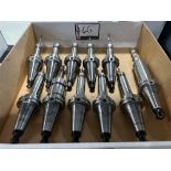 (11) Accupro CT-40 Tool Holders w/ Assorted Tooling for Makino A61NX
