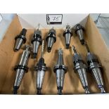 (10) Assorted CT-40 Tool Holders w/ Assorted Tooling for Makino A61NX