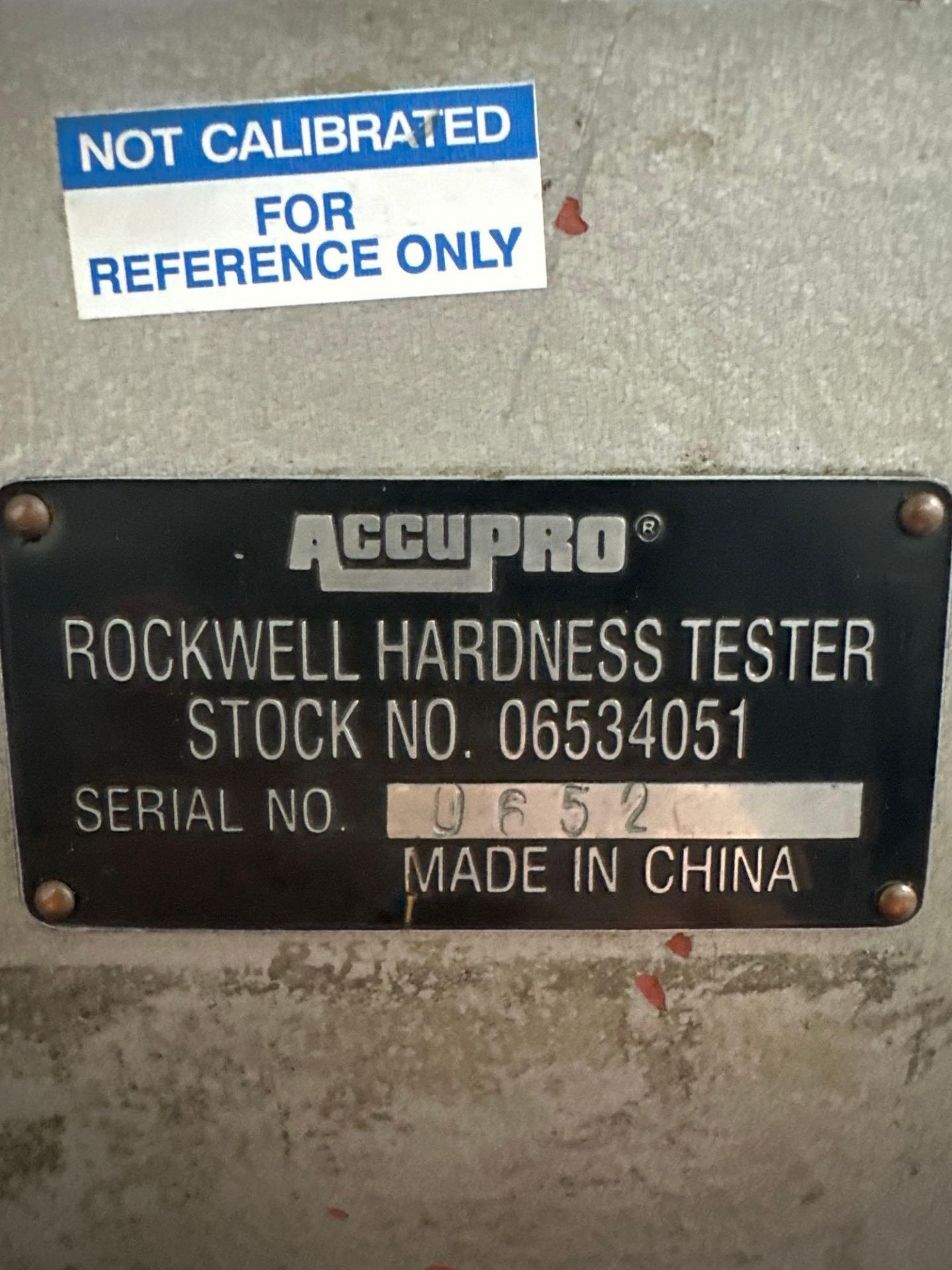 Accupro Rockwell Hardness Tester, s/n 0652 - Image 6 of 6