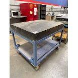 6” x 36” x 48” Grade A Granite Surface Plate w/ Rolling Steel Stand