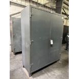 2 Door Steel Cabinet w/ Screws Bolts, Rivets, Miscellaneous Hardware and Leveling Jack