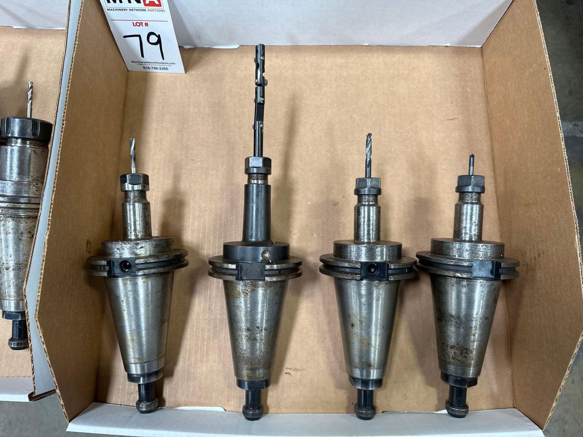 (4) CT-50 Tool Holders w/ E32 Collets & Tooling