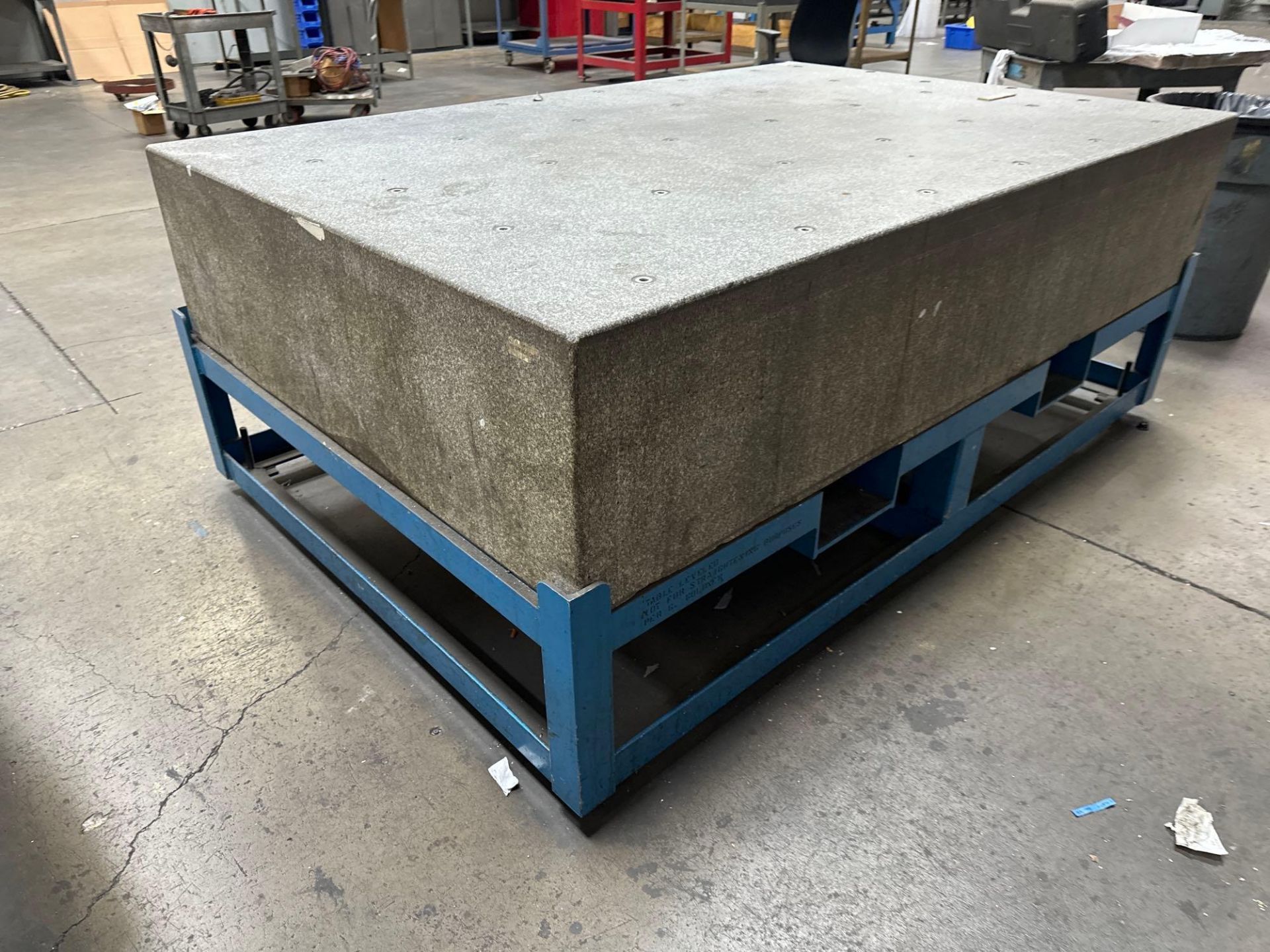 18” x 59” x 90” Granite Surface Plate w/ Steel Stand - Image 3 of 6